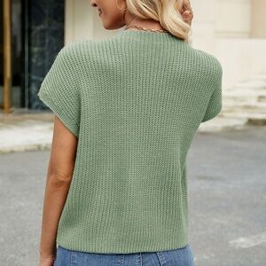 Greige Cap Sleeve Knit Top